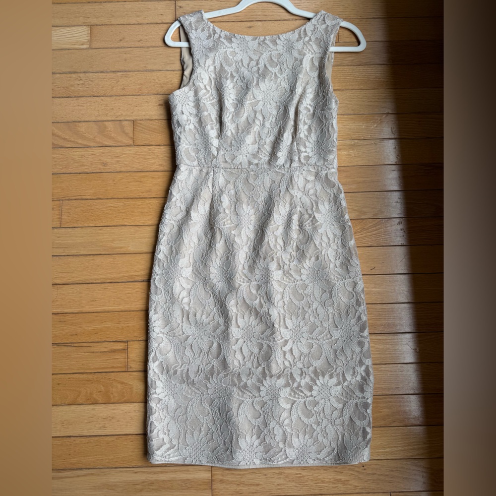 Le Chateau | Ivory Lace Pencil Dress